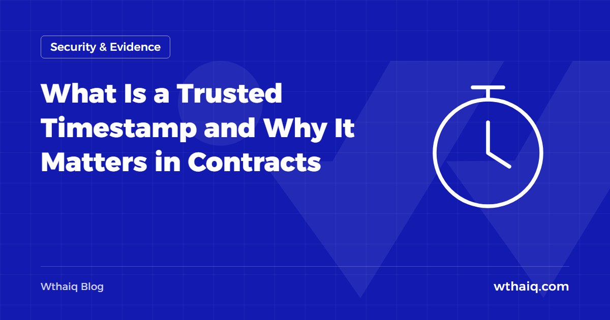 What Is a Trusted Timestamp and Why It Matters in Contracts